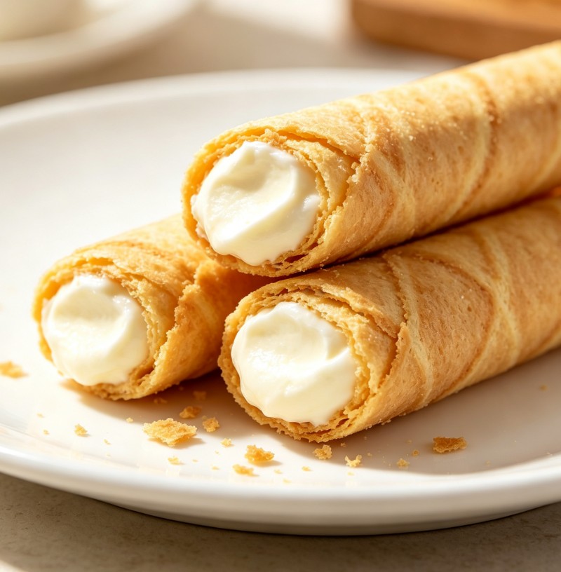 Cream Filled Egg Rolls